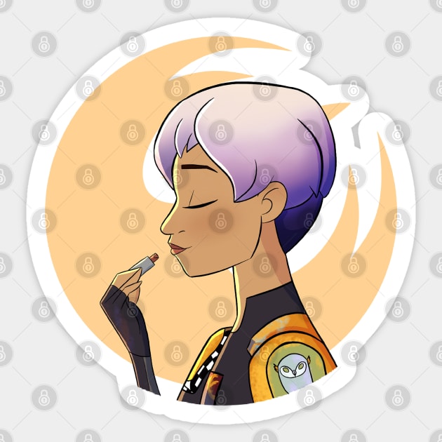 Lipstick Sabine Wren Sticker by Lipstick and Lightsabers